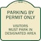 Signmission Parking by Permit Visitors Must Park in Designated Area Heavy-Gauge Alum, 18" x 18", TG-1818-23455 A-DES-TG-1818-23455 - alternate 1
